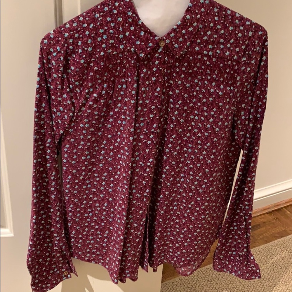 anthropologie Floral Button down shirt